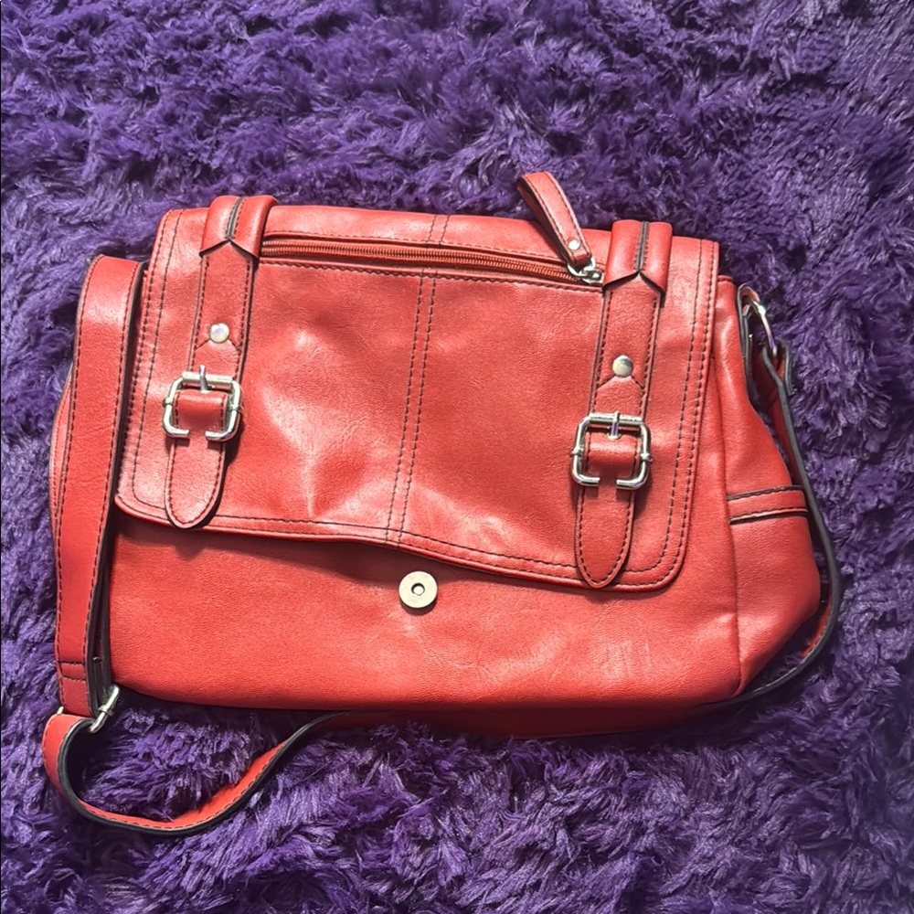 Red Leather Women's Bag